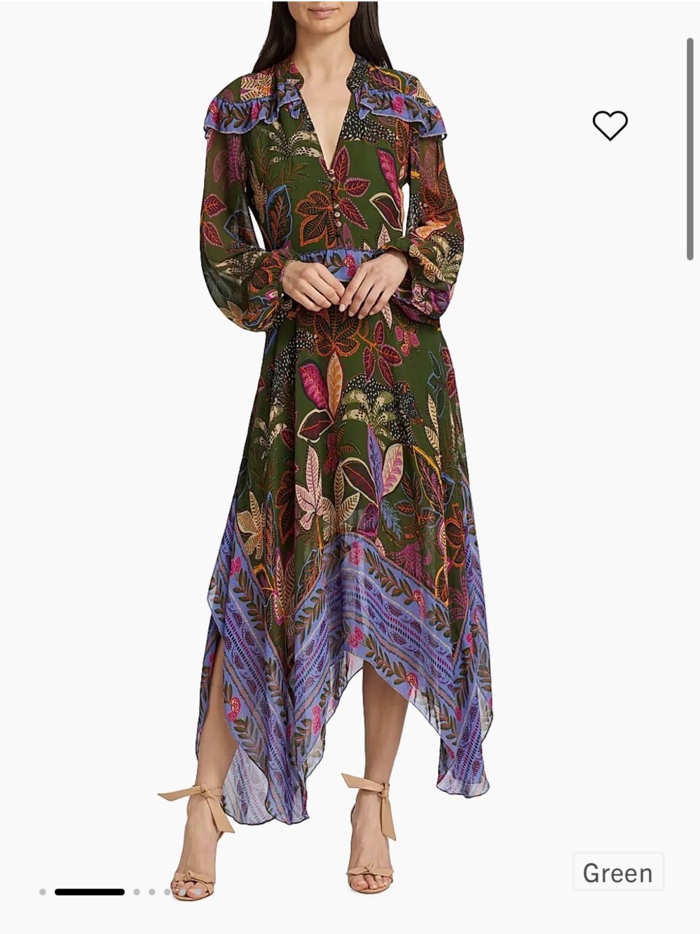FARM Rio Wild Jungle Handkerchief Midi-Dress - Picture 3 of 16